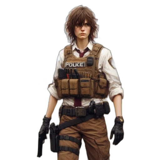jacket, weapon, staff, concept art transparent PNG cut-out