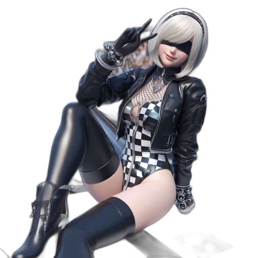 jacket, weapon, staff, robot transparent PNG cut-out