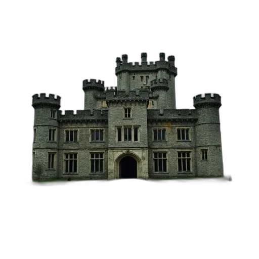 building, crown, staff, 3d render transparent PNG cut-out