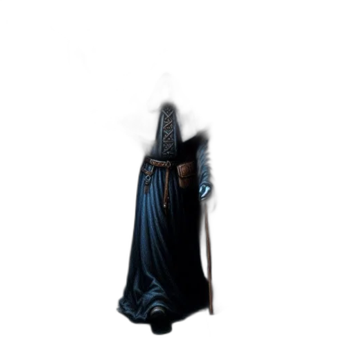 dress, sword, staff, creature transparent PNG cut-out