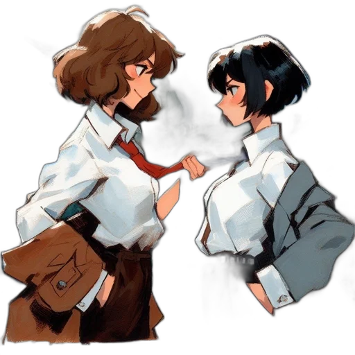 jacket, watercolor, concept art, anime transparent PNG cut-out