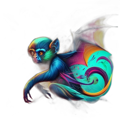 dragon, creature, staff, fantasy art transparent PNG cut-out