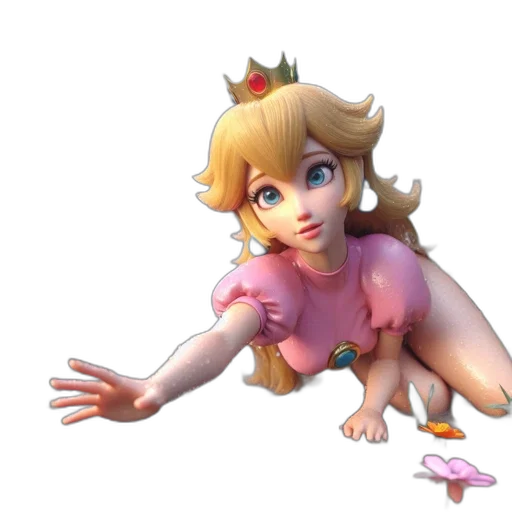 crown, dress, 3d render, concept art transparent PNG cut-out