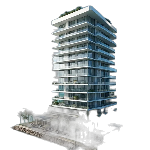 building, 3d render, concept art, photorealistic transparent PNG cut-out