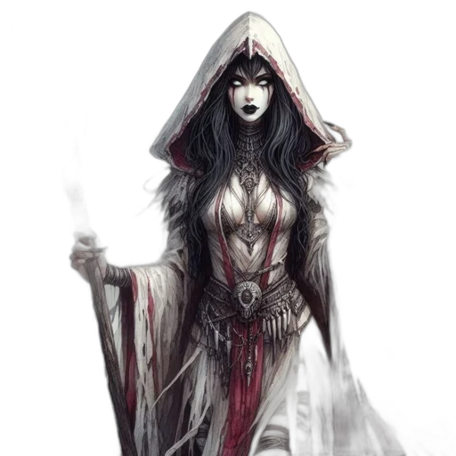dress, staff, sword, mask transparent PNG cut-out