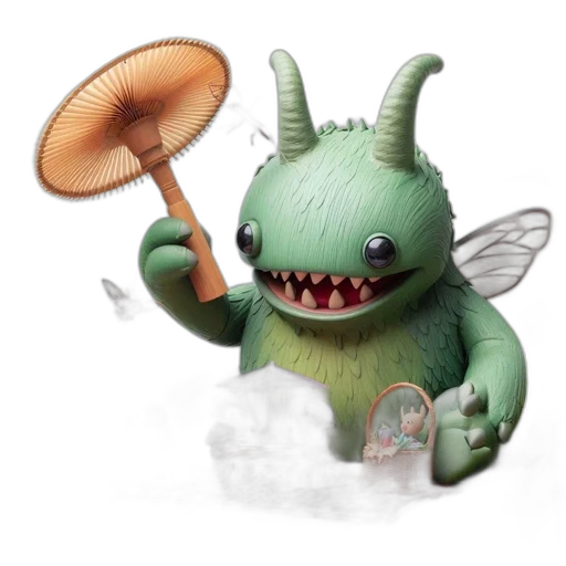 dragon, staff, creature, animal transparent PNG cut-out