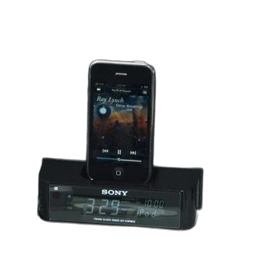 sony, clock, radio, iphone transparent PNG cut-out