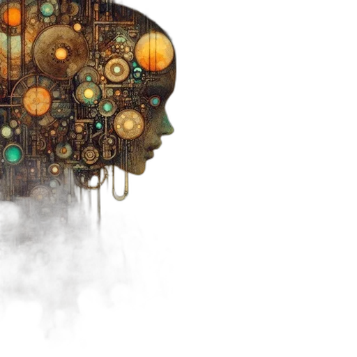 robot, concept art, cyberpunk, steampunk-inspired transparent PNG cut-out