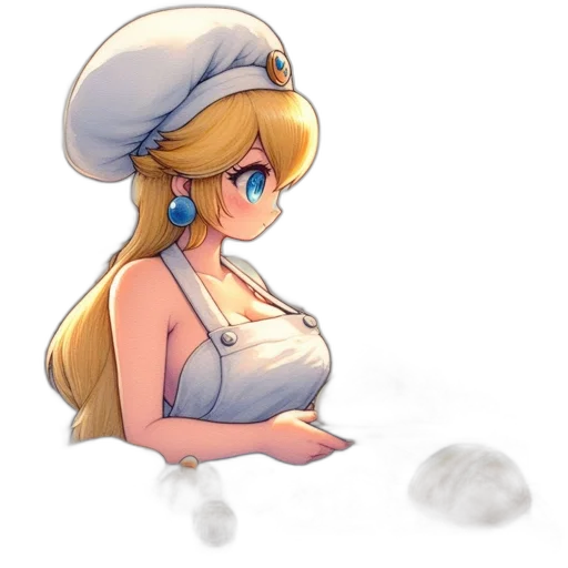 dress, hat, staff, crown transparent PNG cut-out