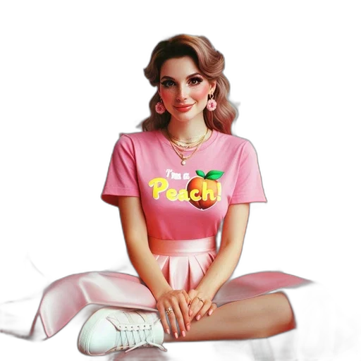 dress, vaporwave, pixel art, 3d render transparent PNG cut-out