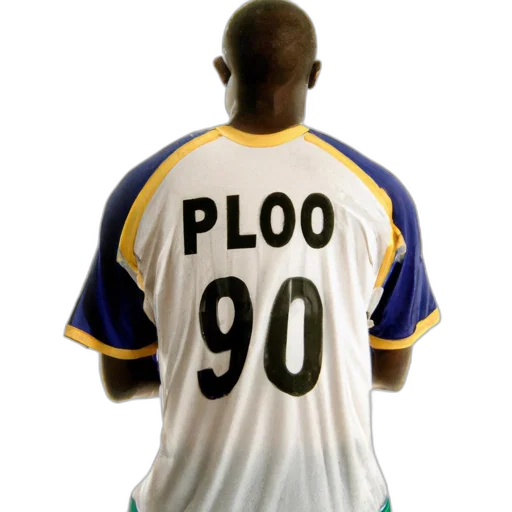 individual, wears, white, jersey transparent PNG cut-out