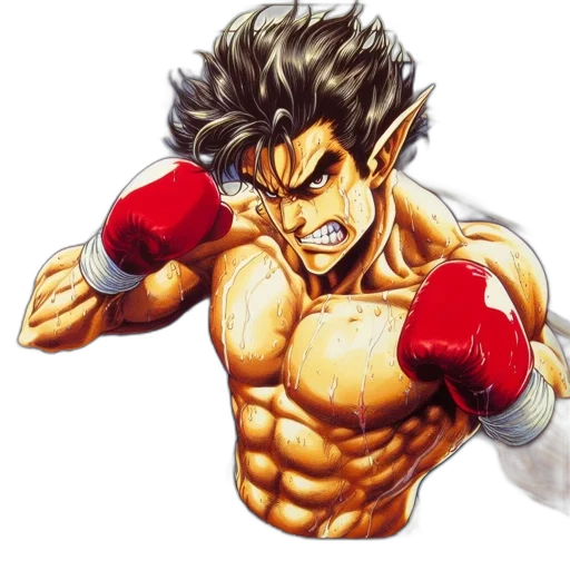 weapon, face, anime, photorealistic transparent PNG cut-out