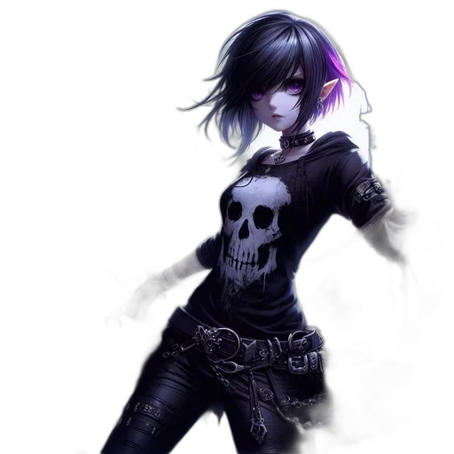 fantasy art, concept art, pixel art, cyberpunk transparent PNG cut-out