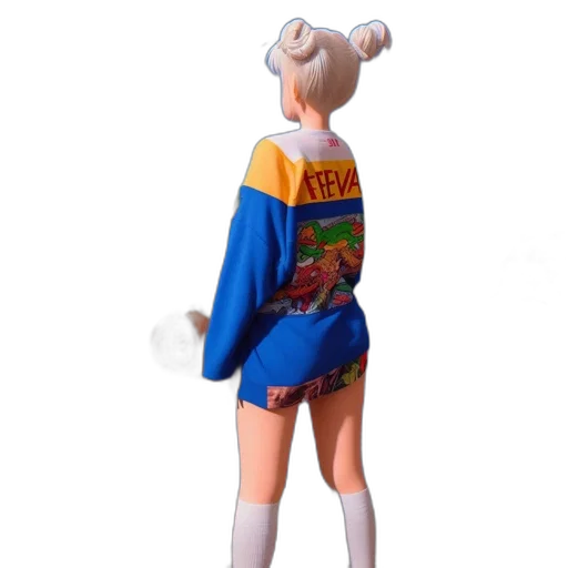 jacket, dress, robot, 3d render transparent PNG cut-out