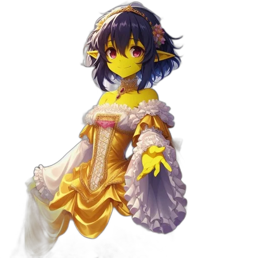 dress, staff, crown, dragon transparent PNG cut-out