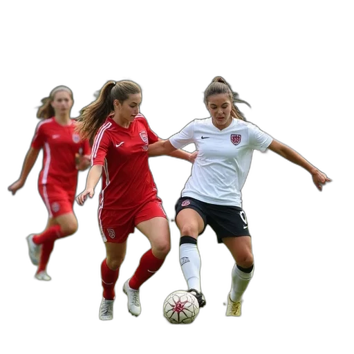 group, women, playing, soccer transparent PNG cut-out