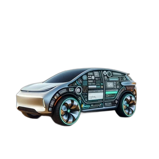 car, robot, 3d render, concept art transparent PNG cut-out