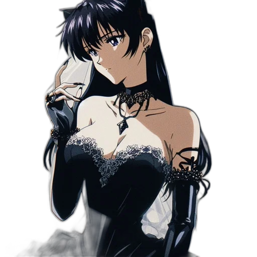 dress, jewelry, anime, concept art transparent PNG cut-out