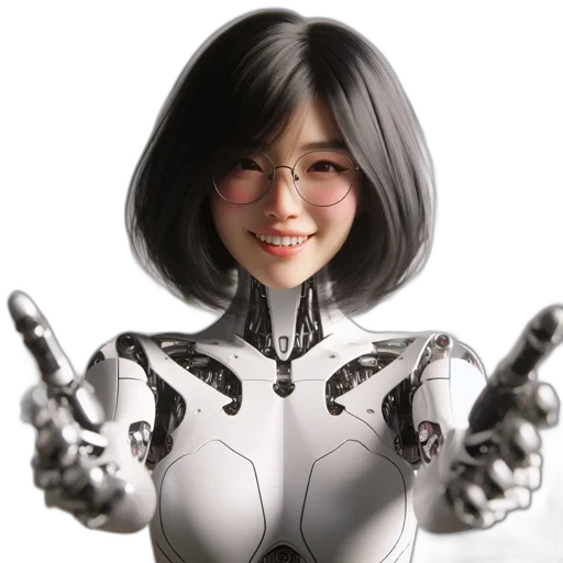 robot, face, weapon, 3d render transparent PNG cut-out