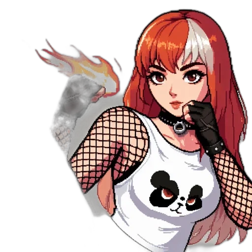 pixel art, anime, cartoon, concept art transparent PNG cut-out