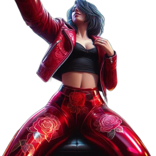 jacket, concept art, cyberpunk, 3d render transparent PNG cut-out