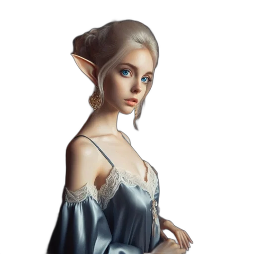 dress, staff, face, jewelry transparent PNG cut-out