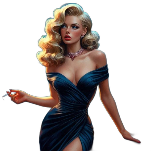 dress, fantasy art, concept art, comic book art transparent PNG cut-out