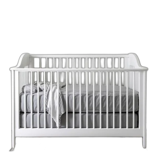 furniture, black, white, crib transparent PNG cut-out