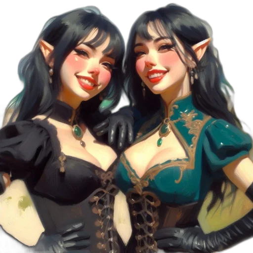 fantasy art, concept art, 3d render, oil painting transparent PNG cut-out