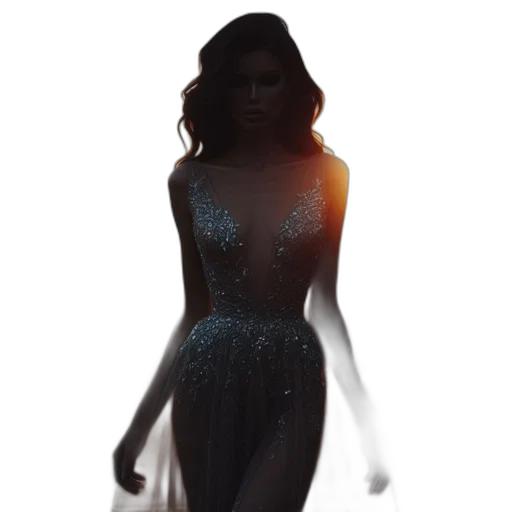 dress, concept art, 3d render, fantasy art transparent PNG cut-out