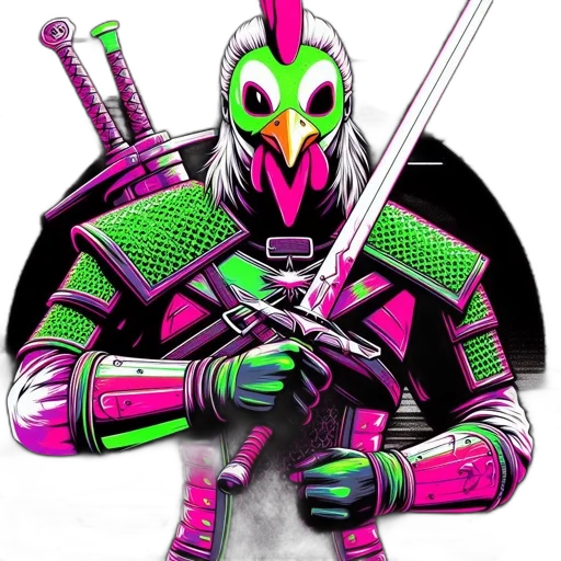 robot, weapon, mask, jacket transparent PNG cut-out
