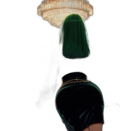 hair, hat, mask, dress transparent PNG cut-out