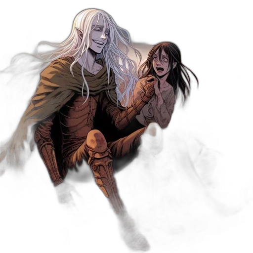 concept art, comic book art, fantasy art, watercolor transparent PNG cut-out