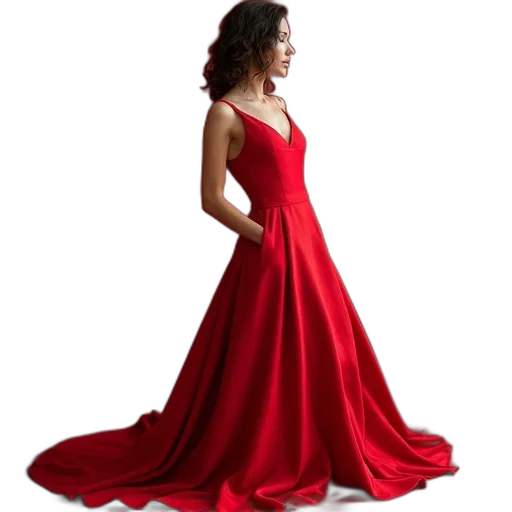dress, red, katrina, hutia transparent PNG cut-out
