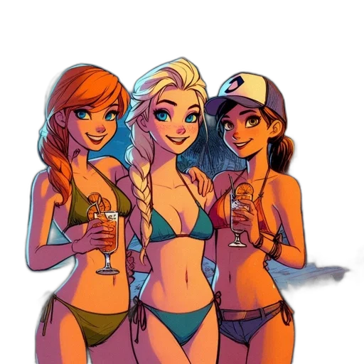cartoon, comic book art, concept art, fantasy art transparent PNG cut-out