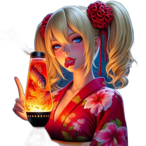 bottle, dress, mask, anime transparent PNG cut-out