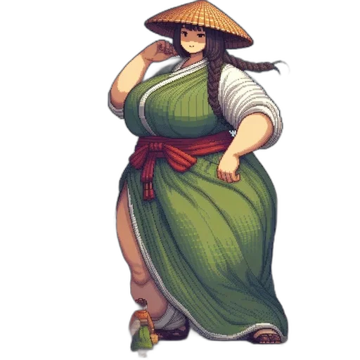 dress, staff, hat, concept art transparent PNG cut-out