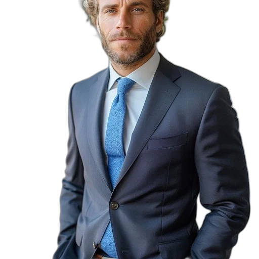 jacket, staff, face, photorealistic transparent PNG cut-out