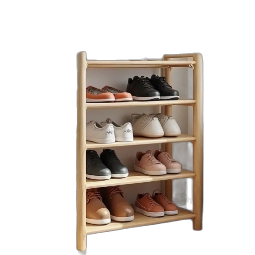 shoes, furniture, 3d render, earth tones transparent PNG cut-out