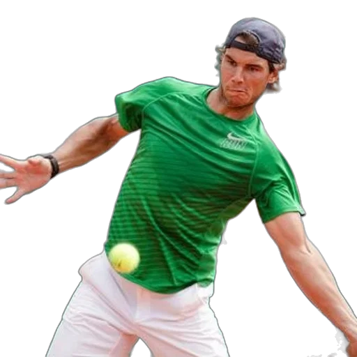 photorealistic, tennis, player, green transparent PNG cut-out
