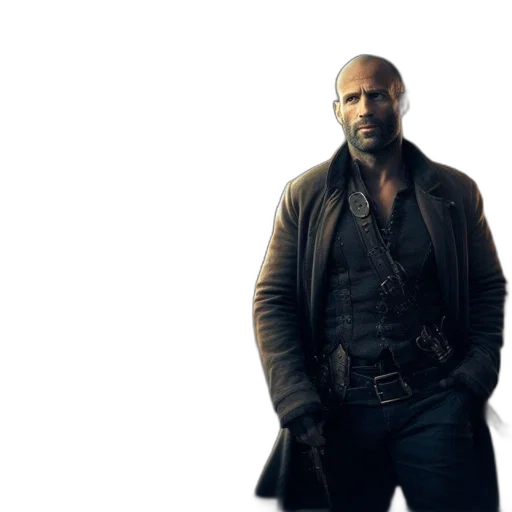 jacket, weapon, concept art, photorealistic transparent PNG cut-out