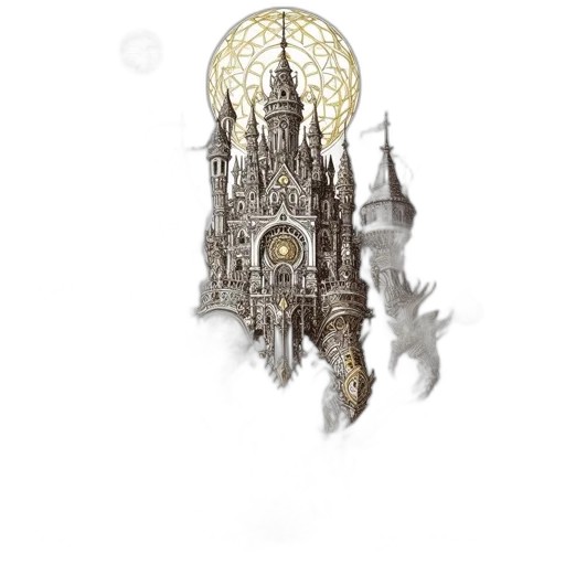 staff, crown, dragon, fantasy art transparent PNG cut-out