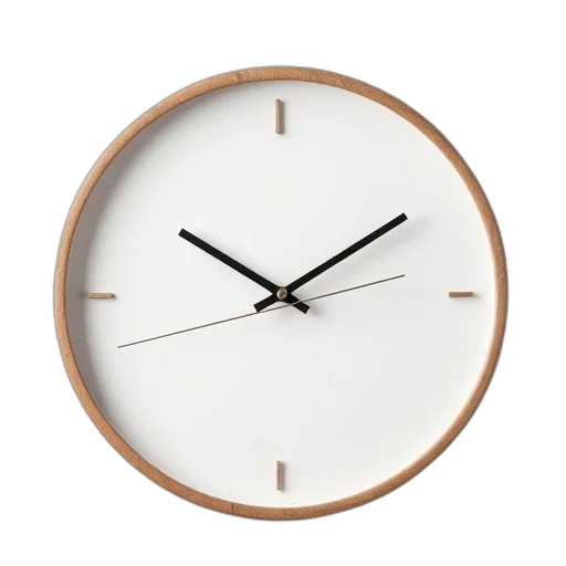 3d render, modern, wall, clock transparent PNG cut-out