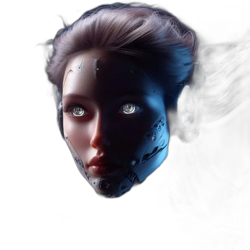 mask, face, robot, creature transparent PNG cut-out