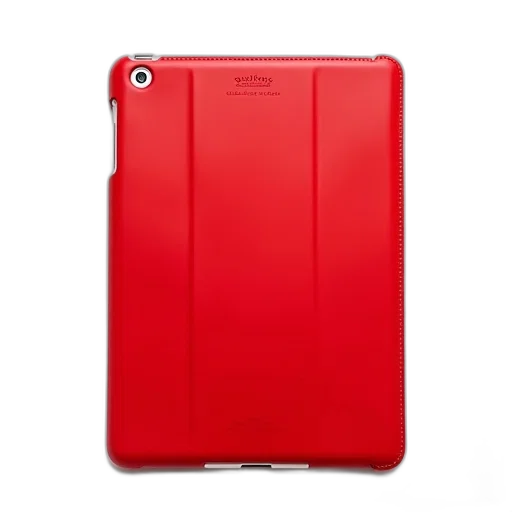 red, leather, ipad, case transparent PNG cut-out