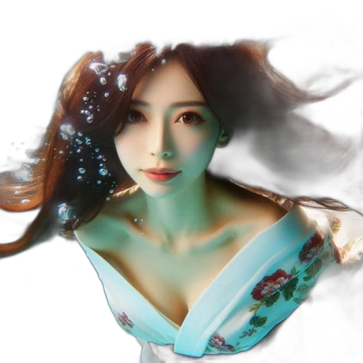 dress, face, robot, photorealistic transparent PNG cut-out