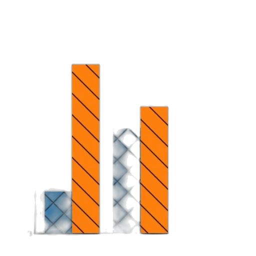 pixel art, 3d render, bar, chart transparent PNG cut-out