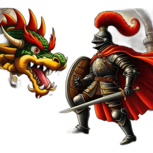 dragon, fantasy art, concept art, pixel art transparent PNG cut-out