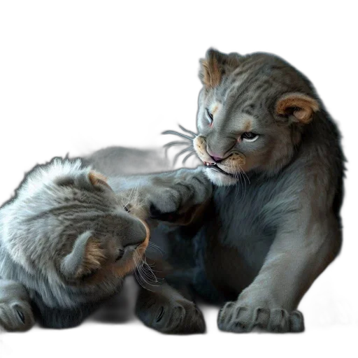 animal, concept art, photorealistic, 3d render transparent PNG cut-out