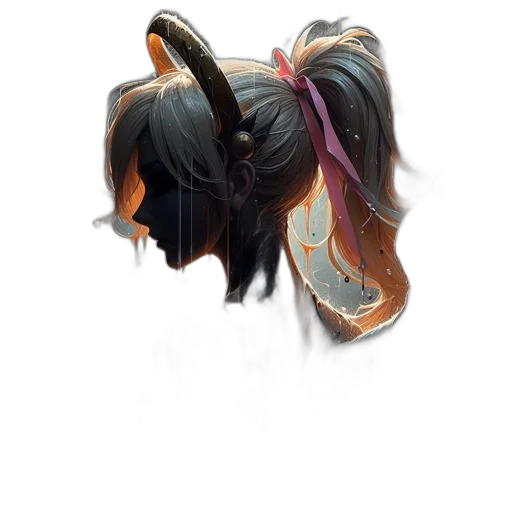 hair, staff, mask, face transparent PNG cut-out